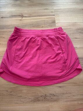 Women's Pink Lululemon Skirt with Built-In Shorts